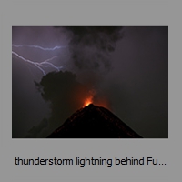 thunderstorm lightning behind Fuego